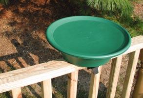 Deck-mounted Birdbath